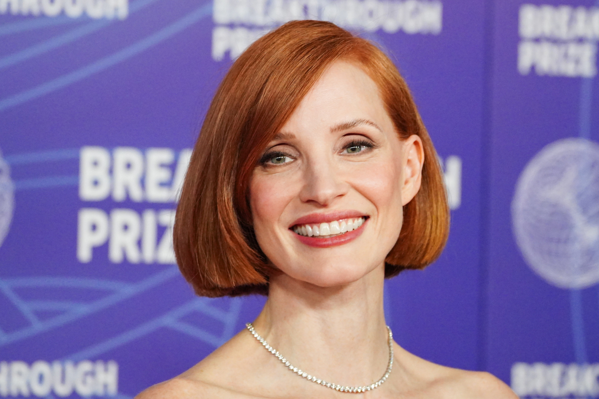 Herečka Jessica Chastain prišla v kreácii Oscar de la Renta. 