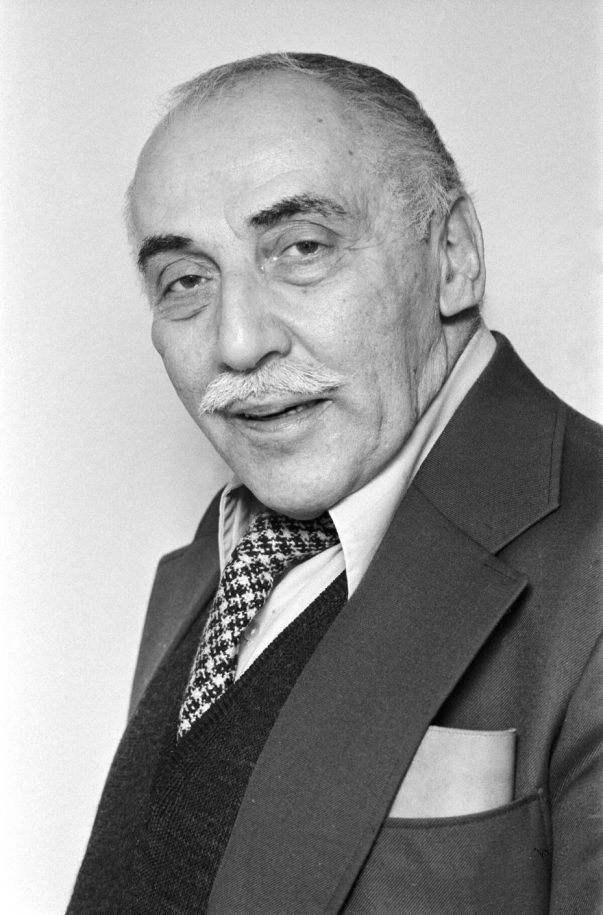 Herec Miloš Kopecký na zábere z roku 1983.