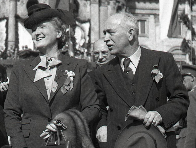 Edvard Beneš na návšteve oslobodenej Bratislavy, Hana Benešová