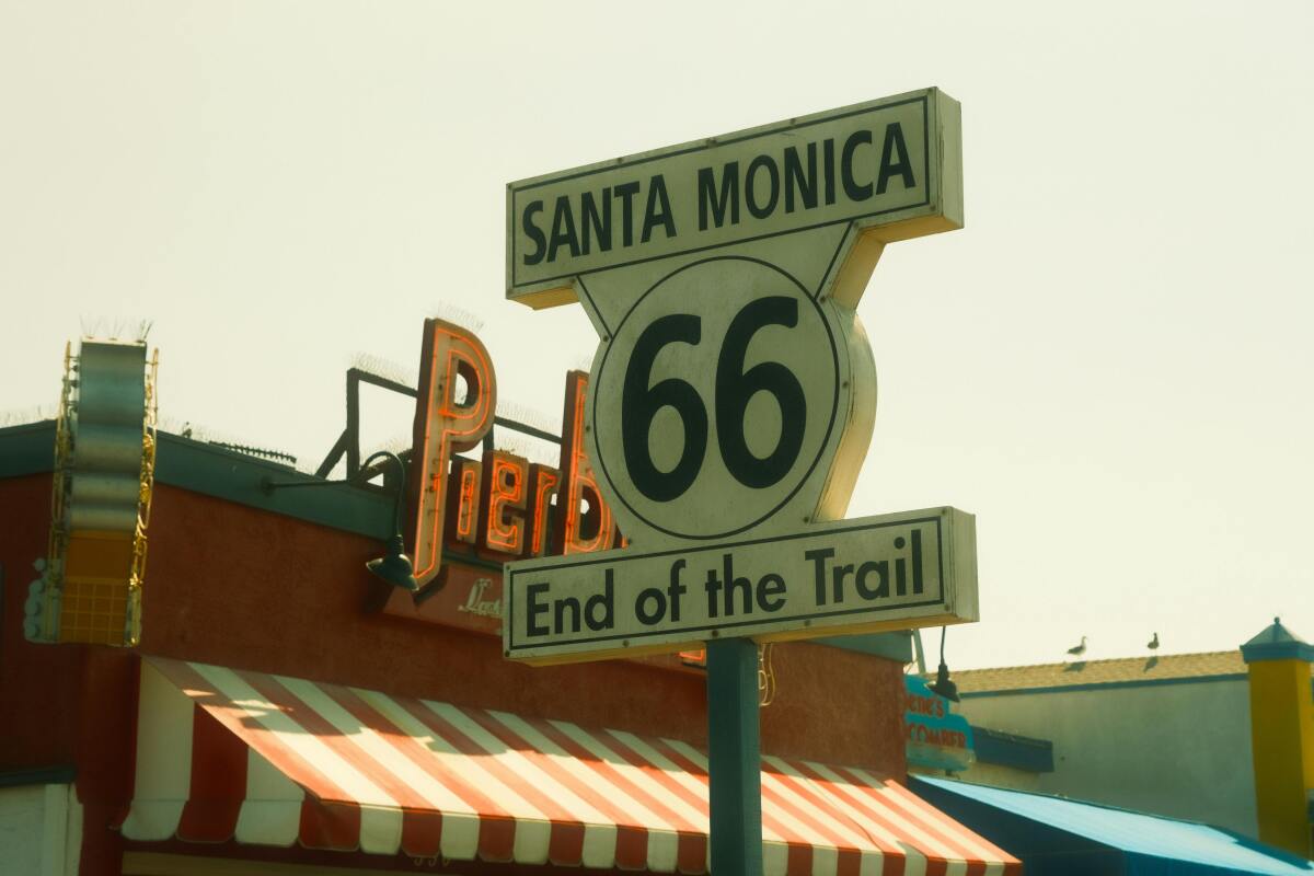 Route 66, USA, Amerika, cestovanie, cesta, Santa Monica, doprava