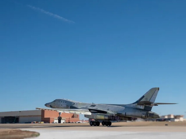 B-1B na základni Tinker Air Force Base, Oklahoma, USA 26. februára 2026