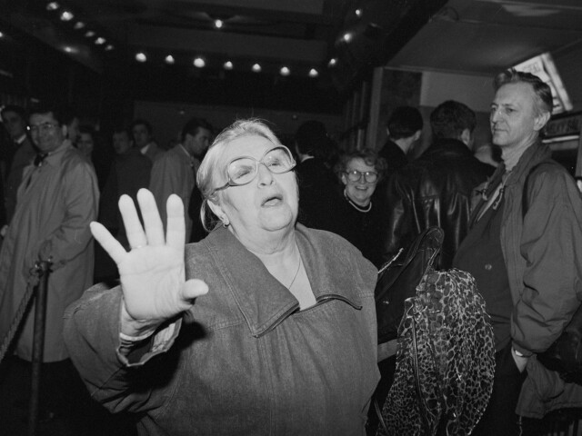 Herečka Stella Zázvorková na archívnom zábere z cien Český lev.
