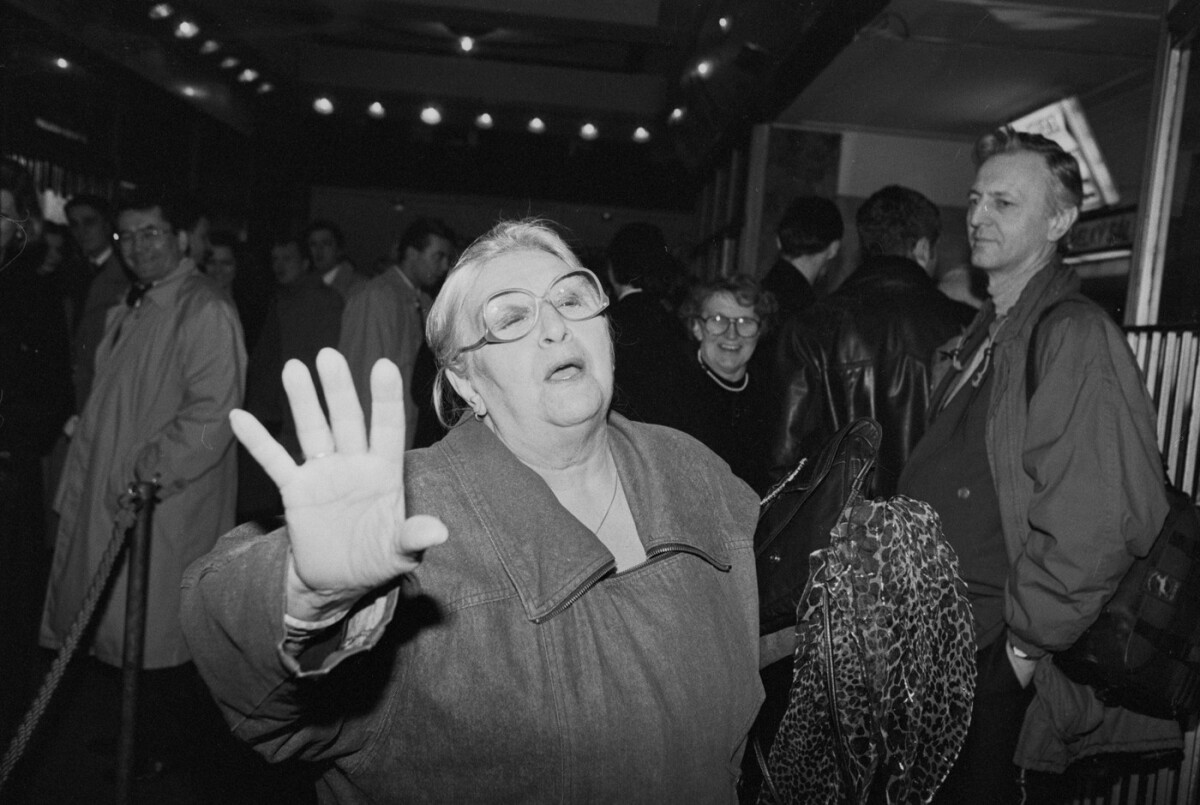 Herečka Stella Zázvorková na archívnom zábere z cien Český lev.