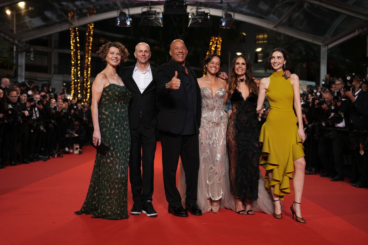 Donna Langley, producent Neal H. Moritz, Vin Diesel, Michelle Rodriguez, Jordana Brewster a Meadow Walker