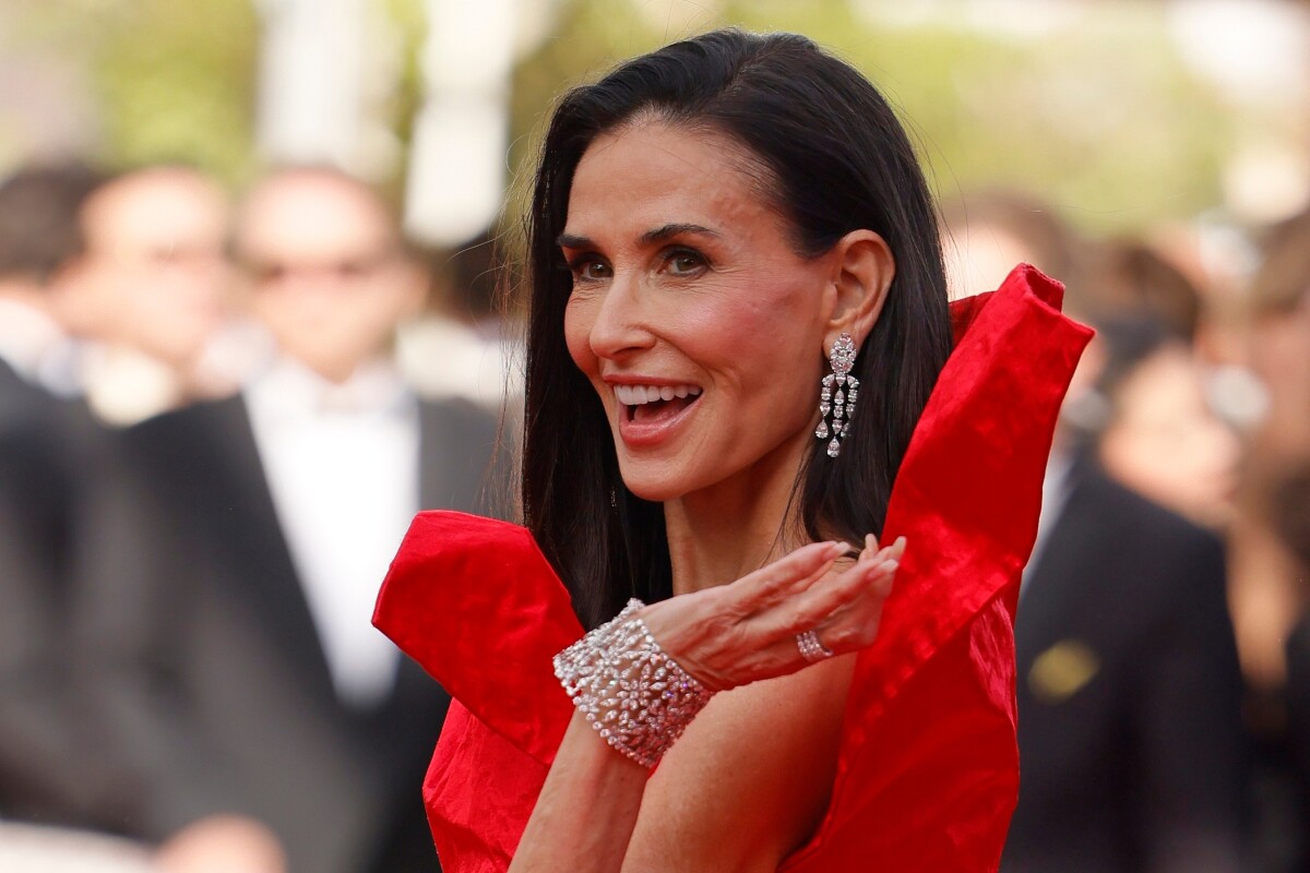 Demi Moore na premiére filmu Fatherland