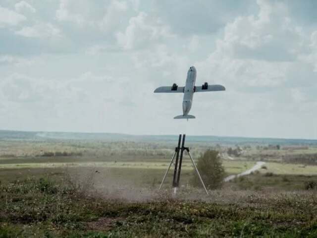 Vzlet ukrajinského dronu