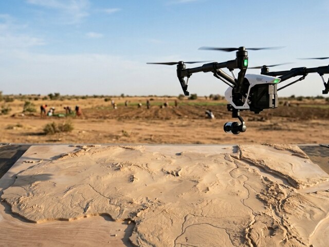 Afrika a dron - obrázok vytvorený AI