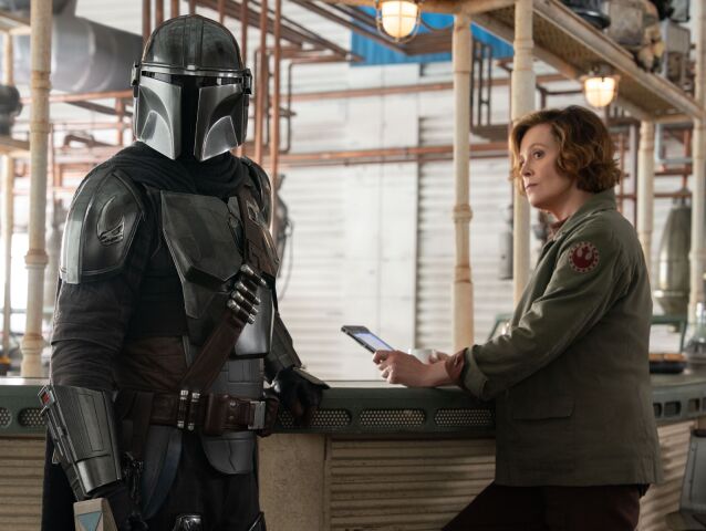 Star Wars: Mandalorián a Grogu. Sigourney Weaver
