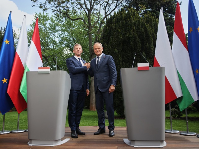 Donald Tusk / Péter Magyar /