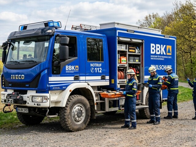 Nemecká civilná ochrana - obrázok vytvorený AI