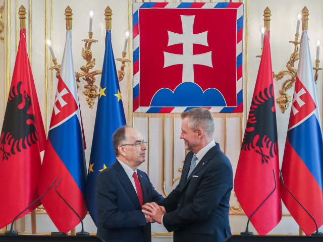 SR prezident Pellegrini Albánsko Begaj návšteva prijatie TK B