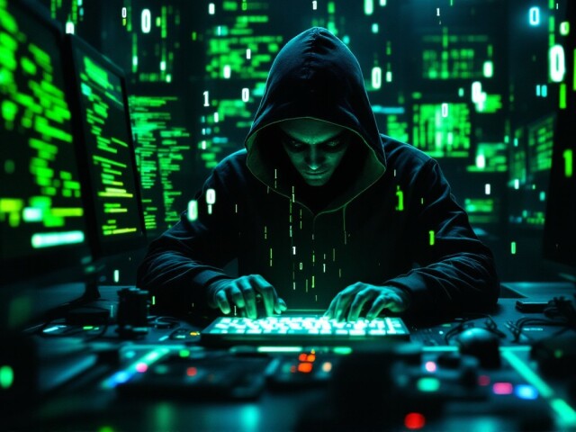 Hackerský útok - obrázok vytvorený AI