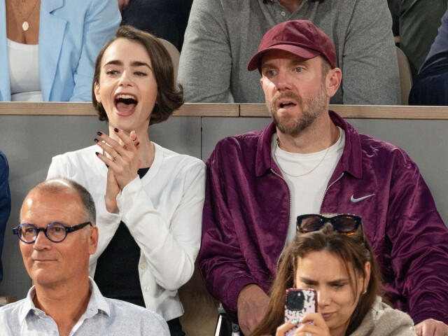 Lily Collins na French Open