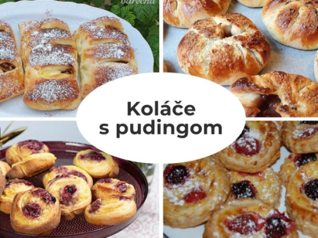12 receptov na koláče s pudingom. Od úplne jednoduchých lístkových až po poctivé kysnuté dobroty 