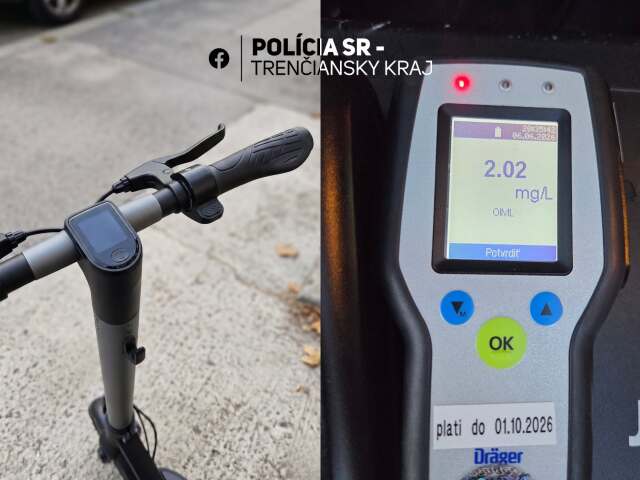 policia kolobezka alkohol promile dreger