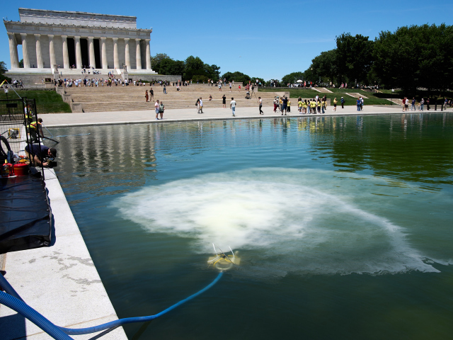 washington lincolnov pamätník pool zrkadlové jazierko