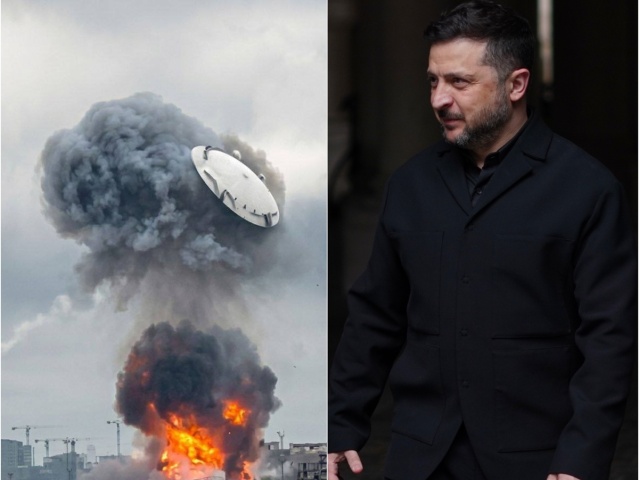 Zelenskyj, odpálený dekel