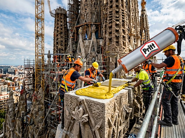 Sagrada Familia, Barcelona, lepidlo, stavba, cestovanie