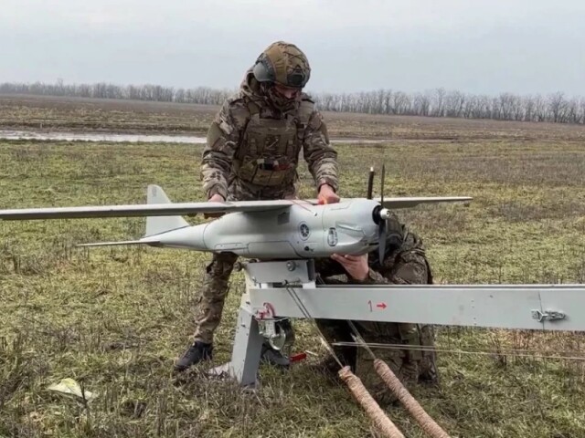 Príprava na štart ruského dronu