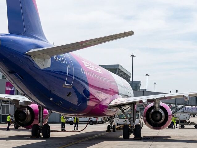 lietadlo, Wizz Air, letisko, lietanie, doprava, cestovanie, dovolenka