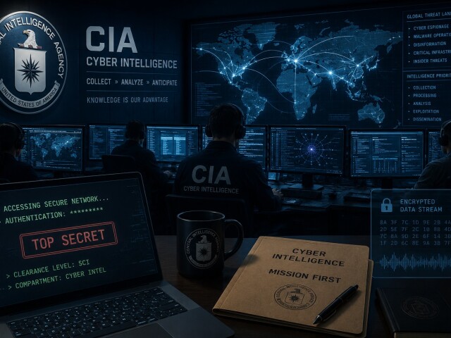 CIA Cyber Intelligence - obrázok vytvorený AI