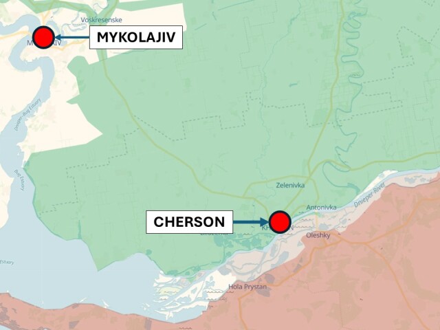 Cherson, Ukrajina 2. júla 2026 podľa DeepState
