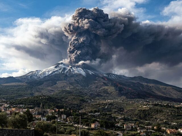 Etna, Sicília, sopka, 