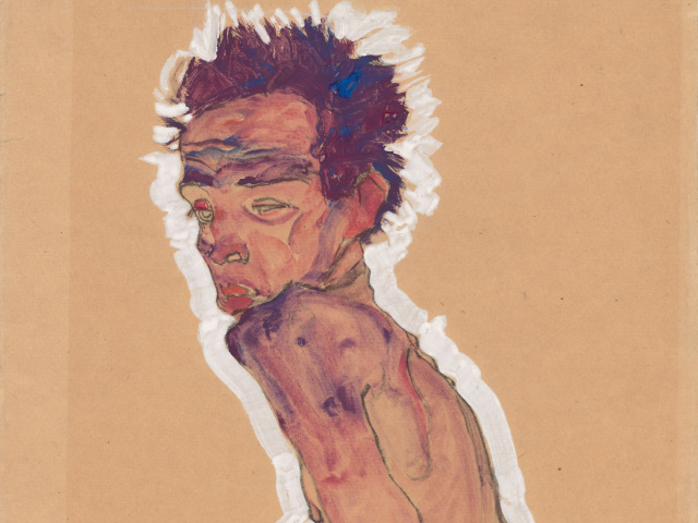Egon Schiele: Akt autoportrét, 1910