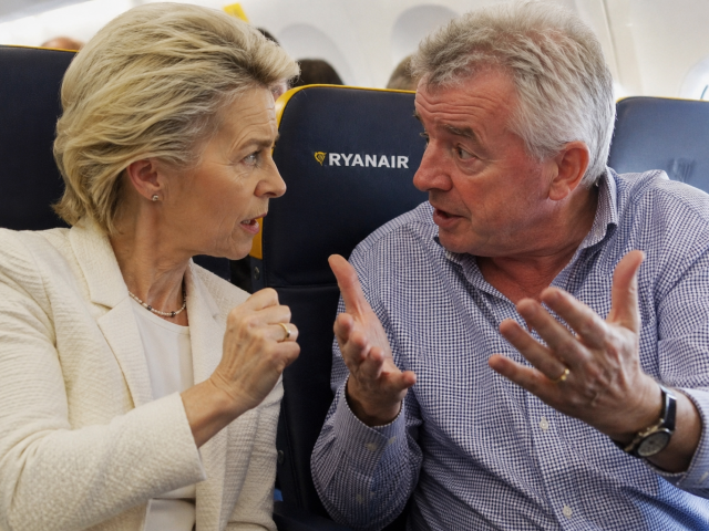 Ursula von den Leyen, Michael O´Leary, Ryanair, lietadlo