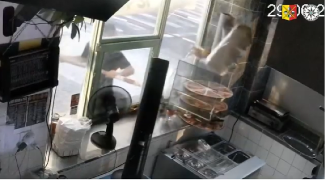 Na pizzu s dopravnou značkou, pizza, gastro, prevádzka, bufet