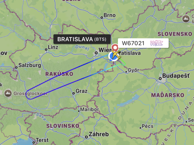 Flight Radar, Wizz Air, lietadlo