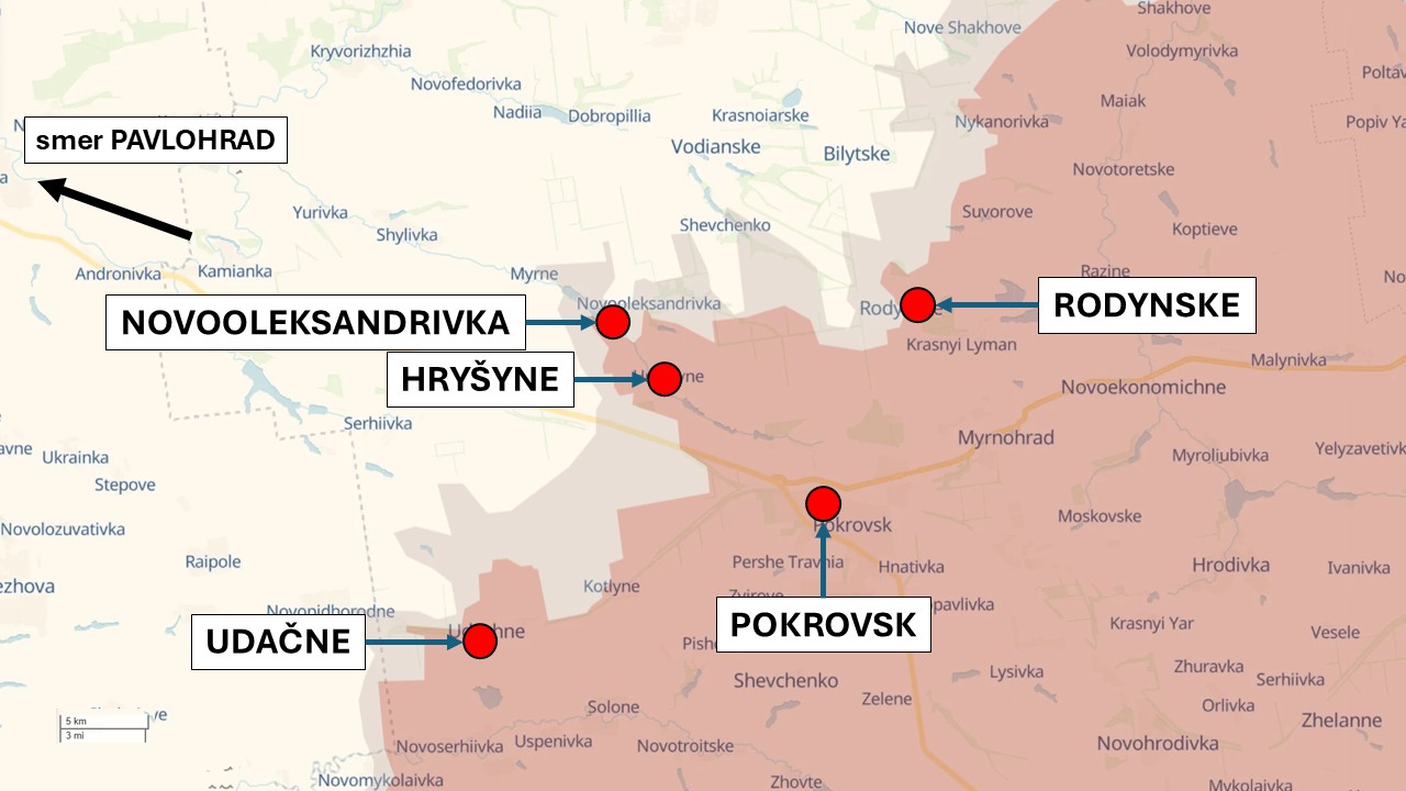 Pokrovský smer 14. júla 2026 podľa DeepState