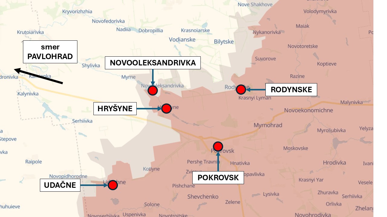Pokrovský smer 23. júla 2026 podľa DeepState