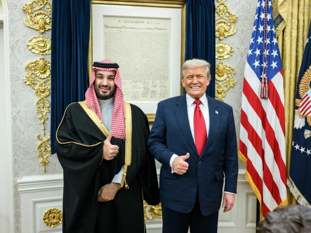 Donald Trump a korunný princ a predseda vlády Saudskej Arábie Mohammed bin Salman al Saud