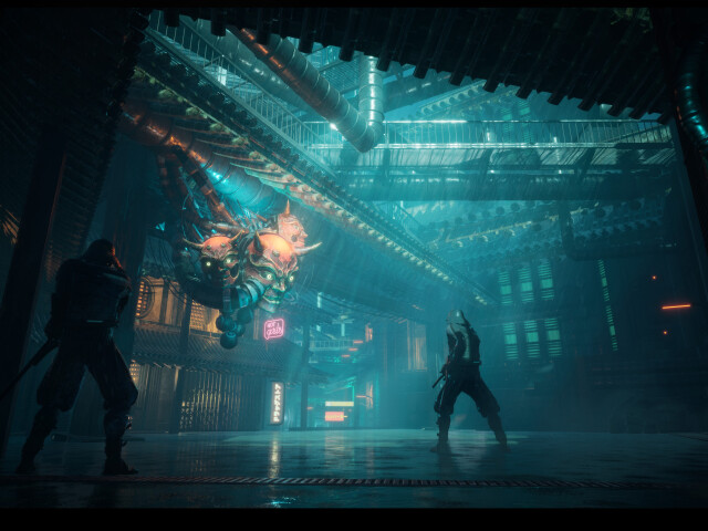 Cyber city v počítačovej hre Die by the Blade.