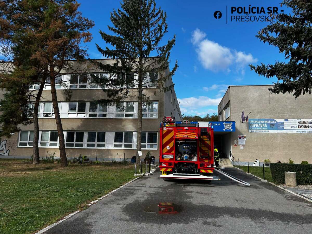 požiar škola prešov