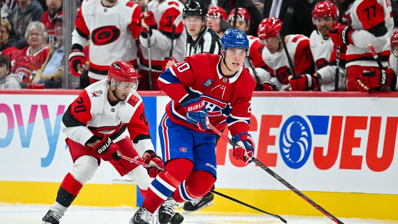 Juraj Slafkovský scored as Montreal fell to Carolina Hurricanes 4-6
