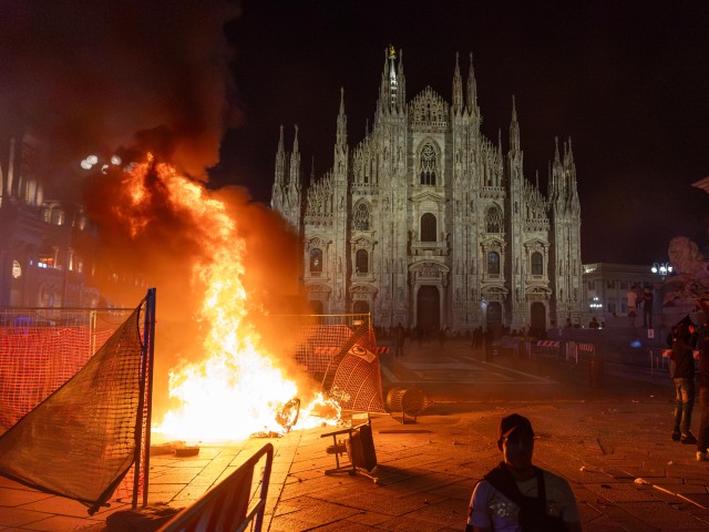 Taliansko, protest, polícia,